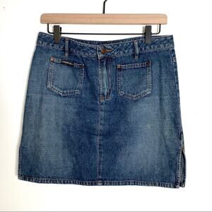 Rampage medium wash denim  A line jean skirt juniors size 7 B115